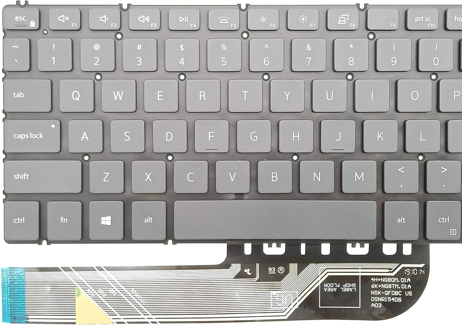 Replacement Keyboard for Dell Inspiron 15 3501 3502 3505 5501 5502 5508 5584 5590 5593 5594 5598, Inspiron 15 7500 7501 7590 7591, Latitude 3510 Series Laptop Black Frame with Backlit US Layout image number 3