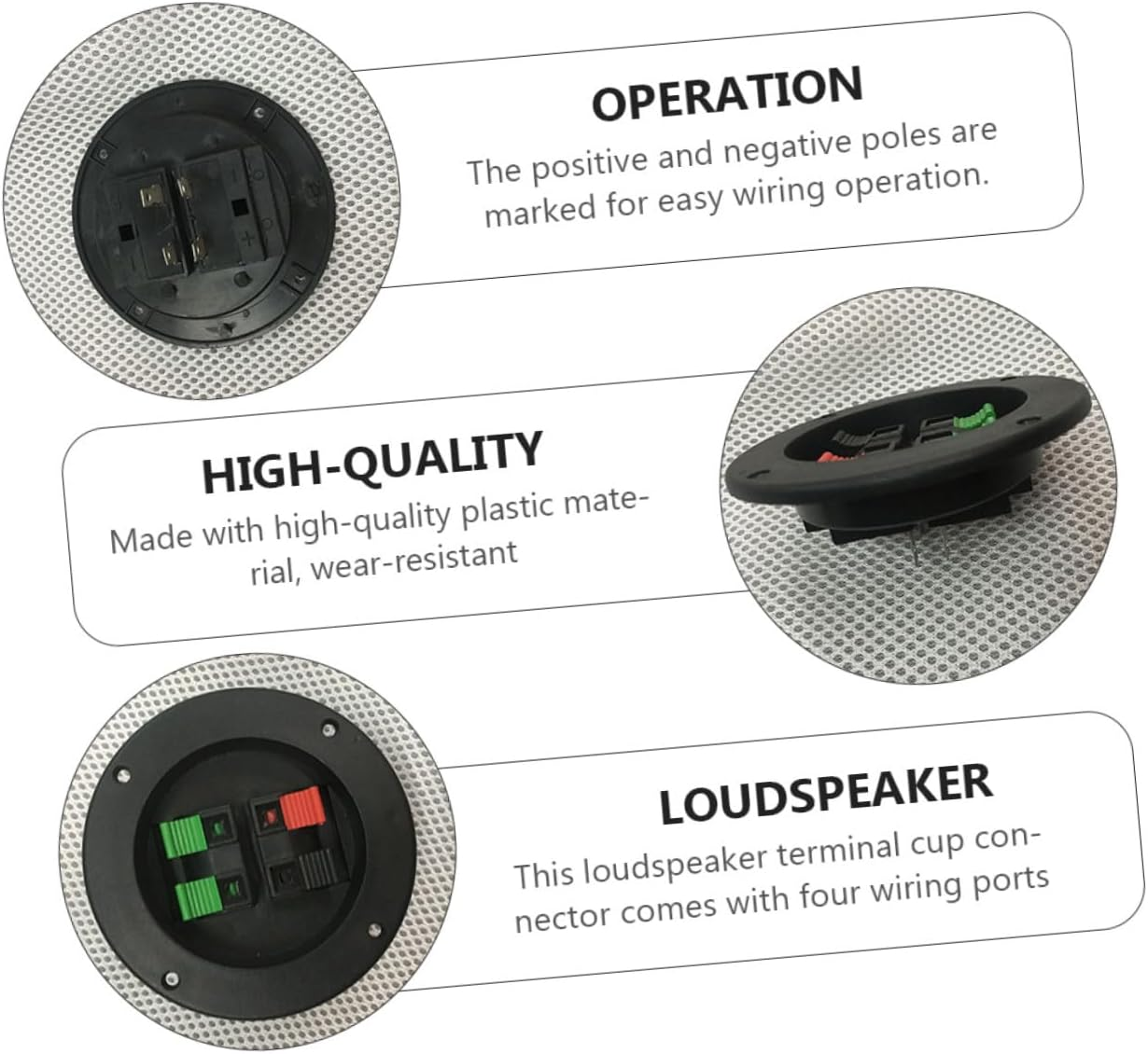 SECFOU 2PCS Loudspeaker Terminal Cups Speaker Connector DIY Sound Equipment Accessories for Home Audio Subwoofer with Secure Pin Terminals image number 5