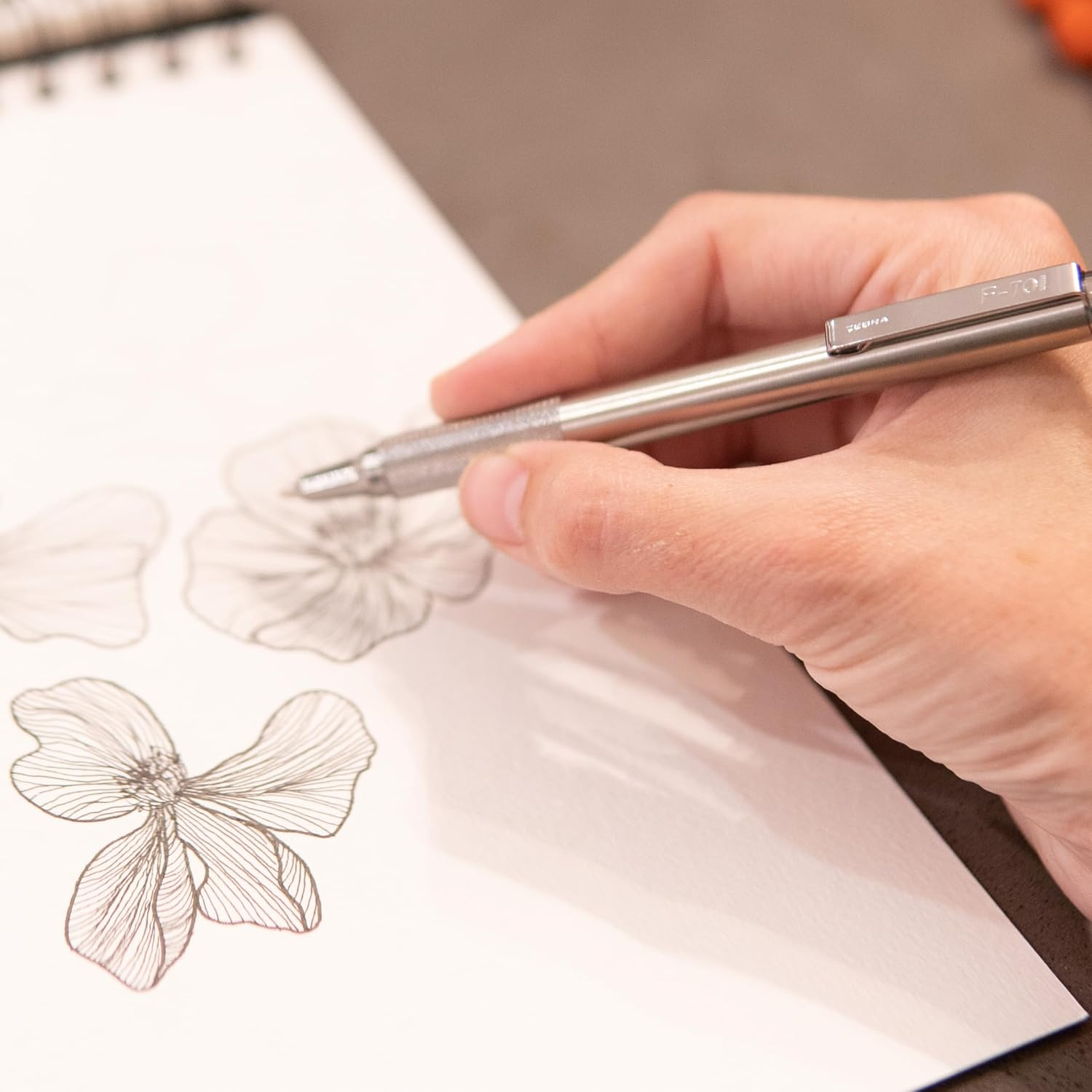 Zebra Pen F-701 Retractable Ballpoint Pen, Stainless Steel Barrel, Fine Point, 0.8Mm, Black Ink, 1-Pack image number 1