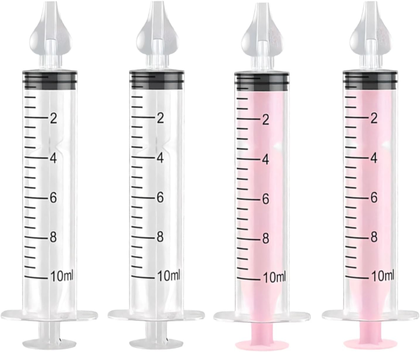 VJSSUJK 4-Pack 10Ml Baby Nasal Aspirator Syringes - Portable Nasal Irrigator for Infants