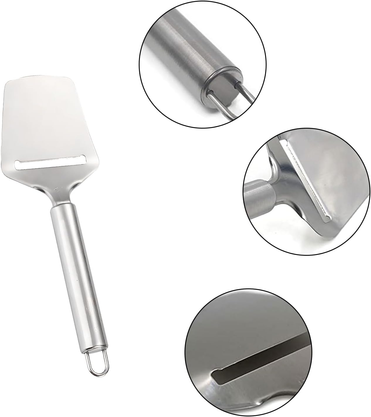 Stainless Steel Cheese Slicer, Hand-Held Knife, Non-Stick Cheese Slicers for Block Cheese, for Soft, Semi-Soft and Semi-Hard Cheeses for Kitchen Cookingcheese Slicer image number 5