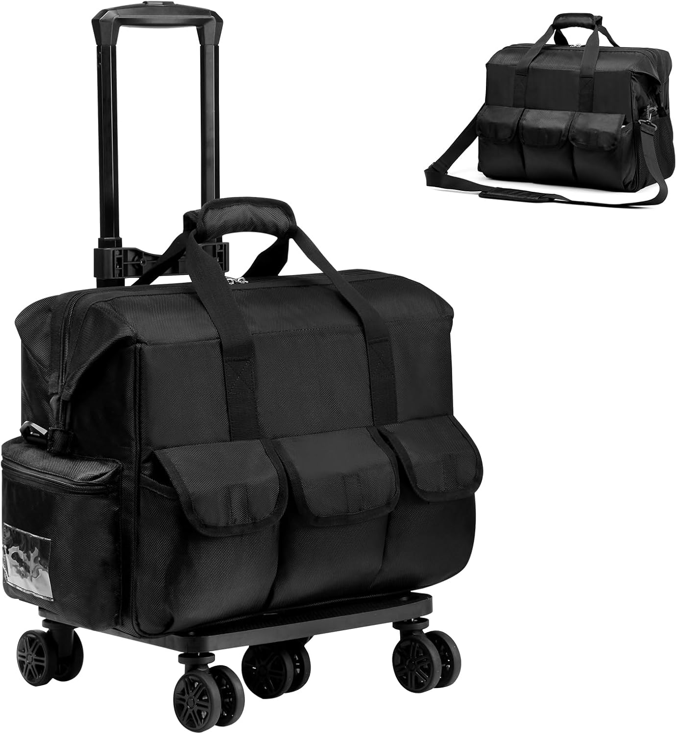 Nurse Rolling Medical Duffle Bag for Work, Clinical Home Health, CNA Gift - Carry on Bag with Wheels for Doctor, EMT, EMS Healthcare, 18.5 X 10.7 X 13 Inches