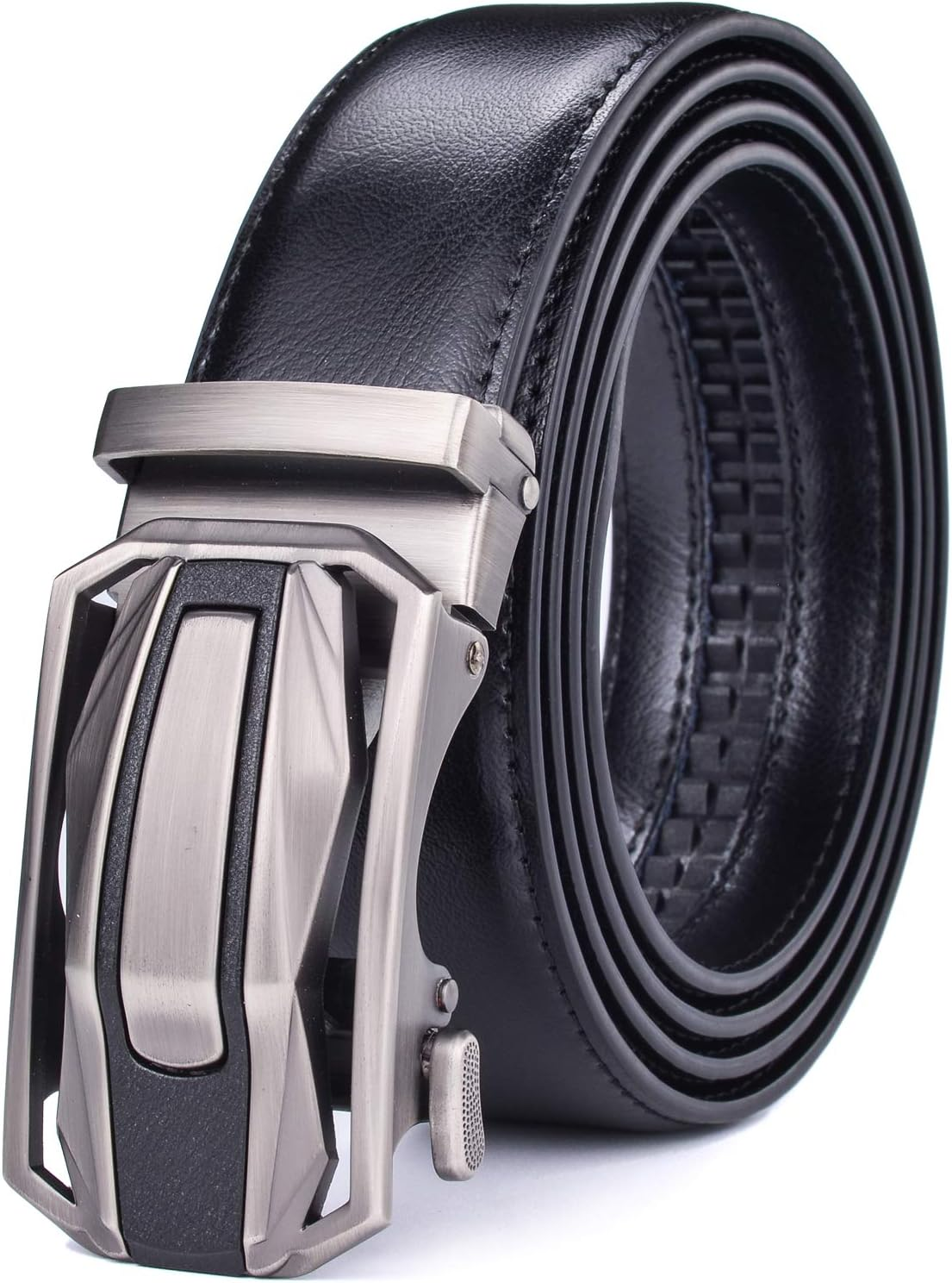 Fashion Men Belts Leather Ratchet Slide Belt with Automatic Buckle(Multiple Styles Perfect to Fit) in Gift Box Beltox Fine