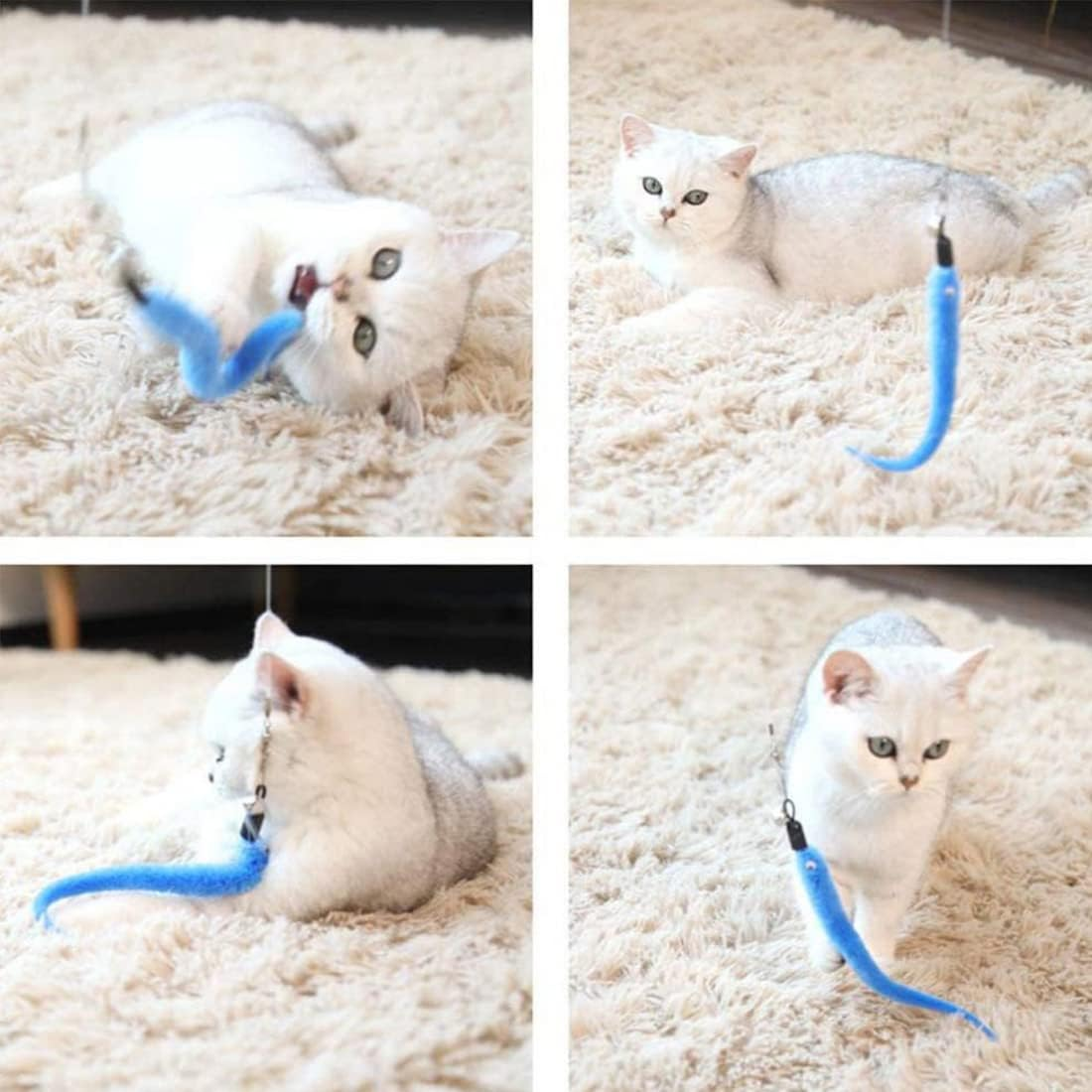 6 Pieces Cat Toys, Interactive Cat Toy, Colourful Fabric Ribbon Sticks, Cat Cord Toy, Indoor Cat Toy, Interactive, Pet Toy for Kitten Training, Cat Accessories image number 2