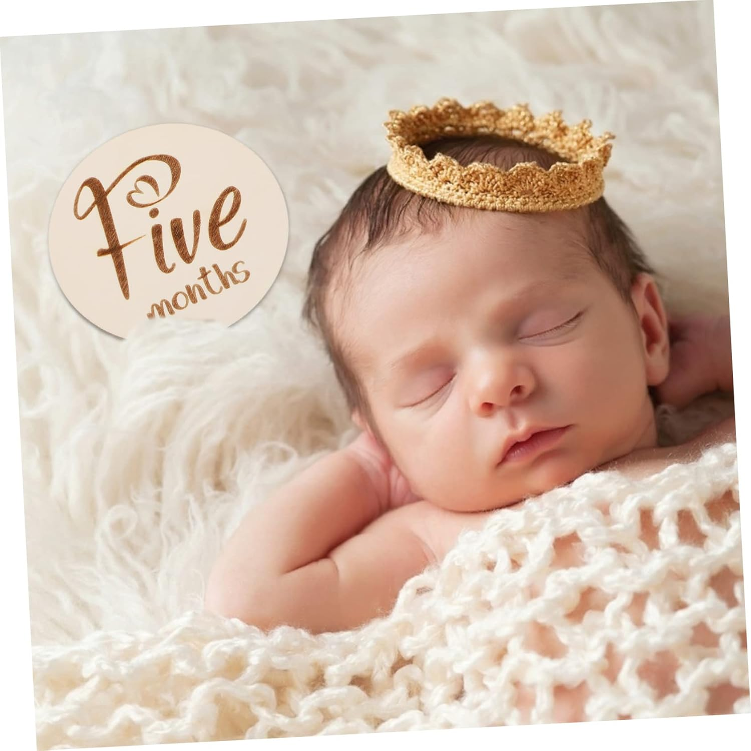 6Pcs Newborn Milestone Cards Monthly Milestone Cards Patterns for Photography Props image number 1