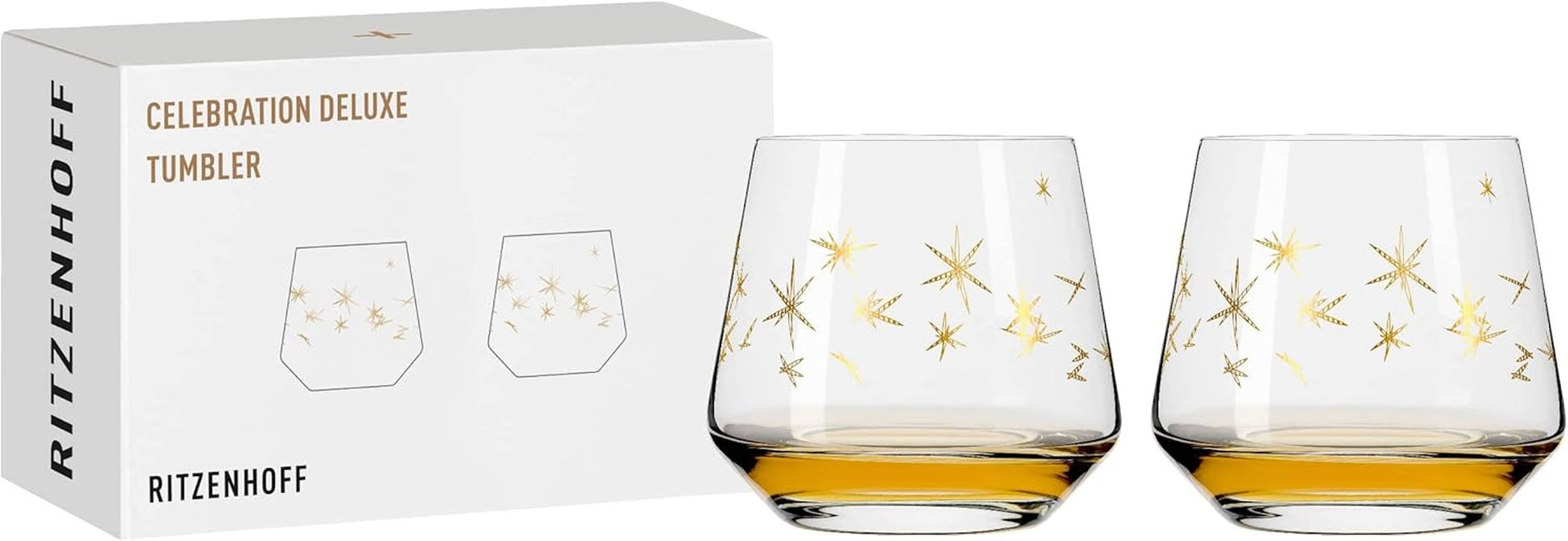Ritzenhoff 6141015 Tumbler 400 Ml - Celebration Deluxe Set No. 3 Series - Pack of 2 with Real Gold - Made in Germany image number 6