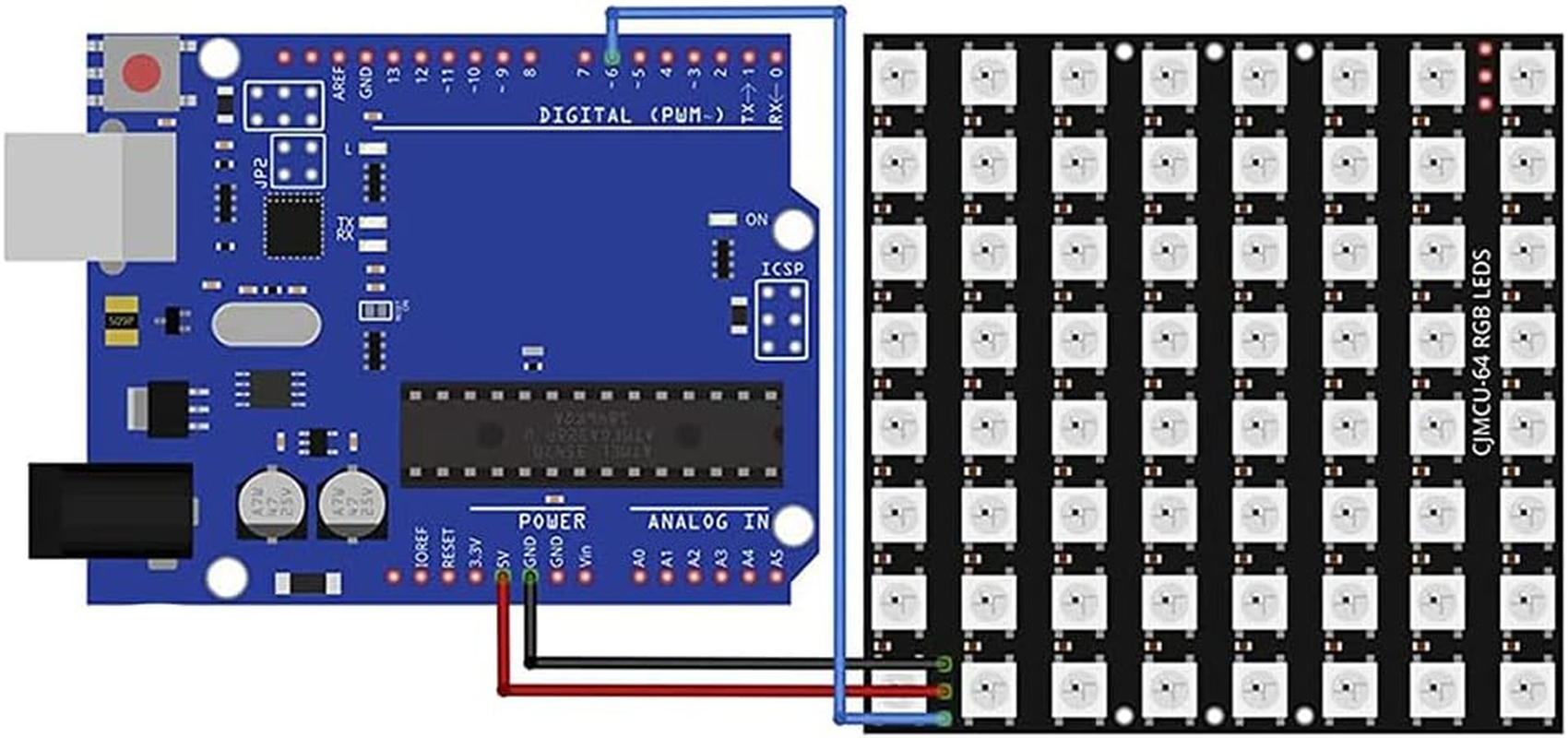Mellisso 3 X U 64 LED Panel CJMCU-8X8 Module Compatible with for and For image number 1
