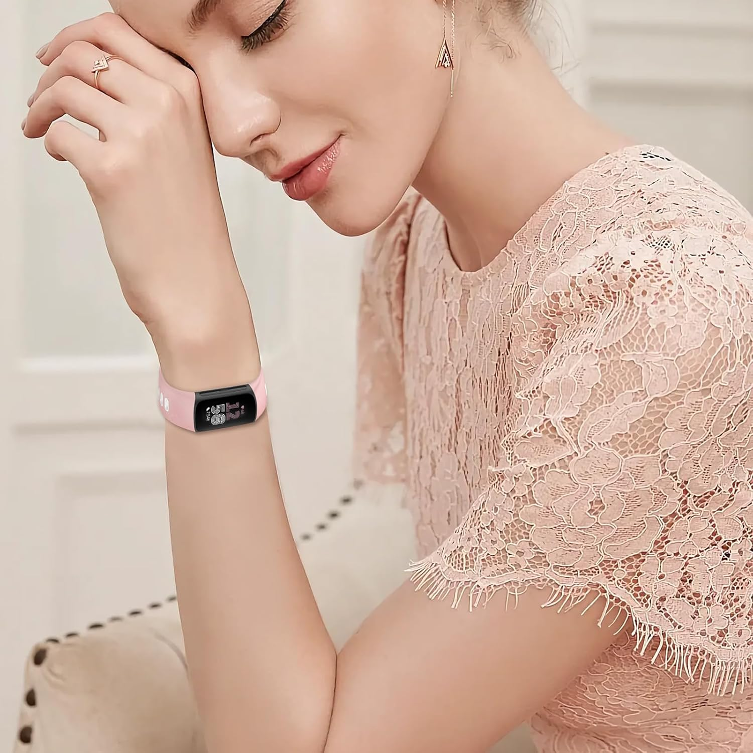 Silicone for Fitbit Charge 6 Band/Fitbit Charge 5 Band Women Men, Soft Silicone Breathable Sport Strap Replacement Wristbands - 03-Water Duck image number 6