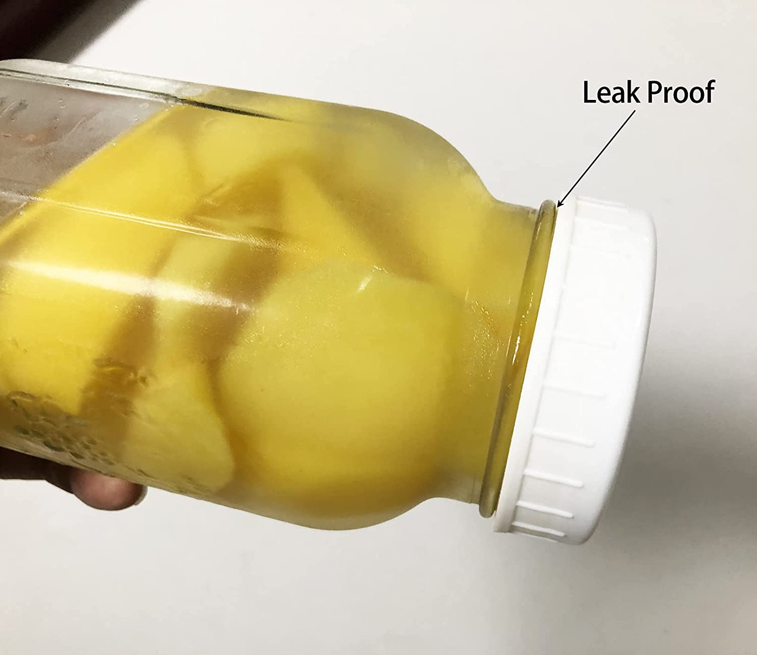 10 PCS White Plastic Mason Jar Lids with Silicone Grommets, BPA Free Canning Jar Lids, Reusable Leak-Proof Food-Grade Storage Screw Cap, Fit Wide Mouth 86Mm image number 5