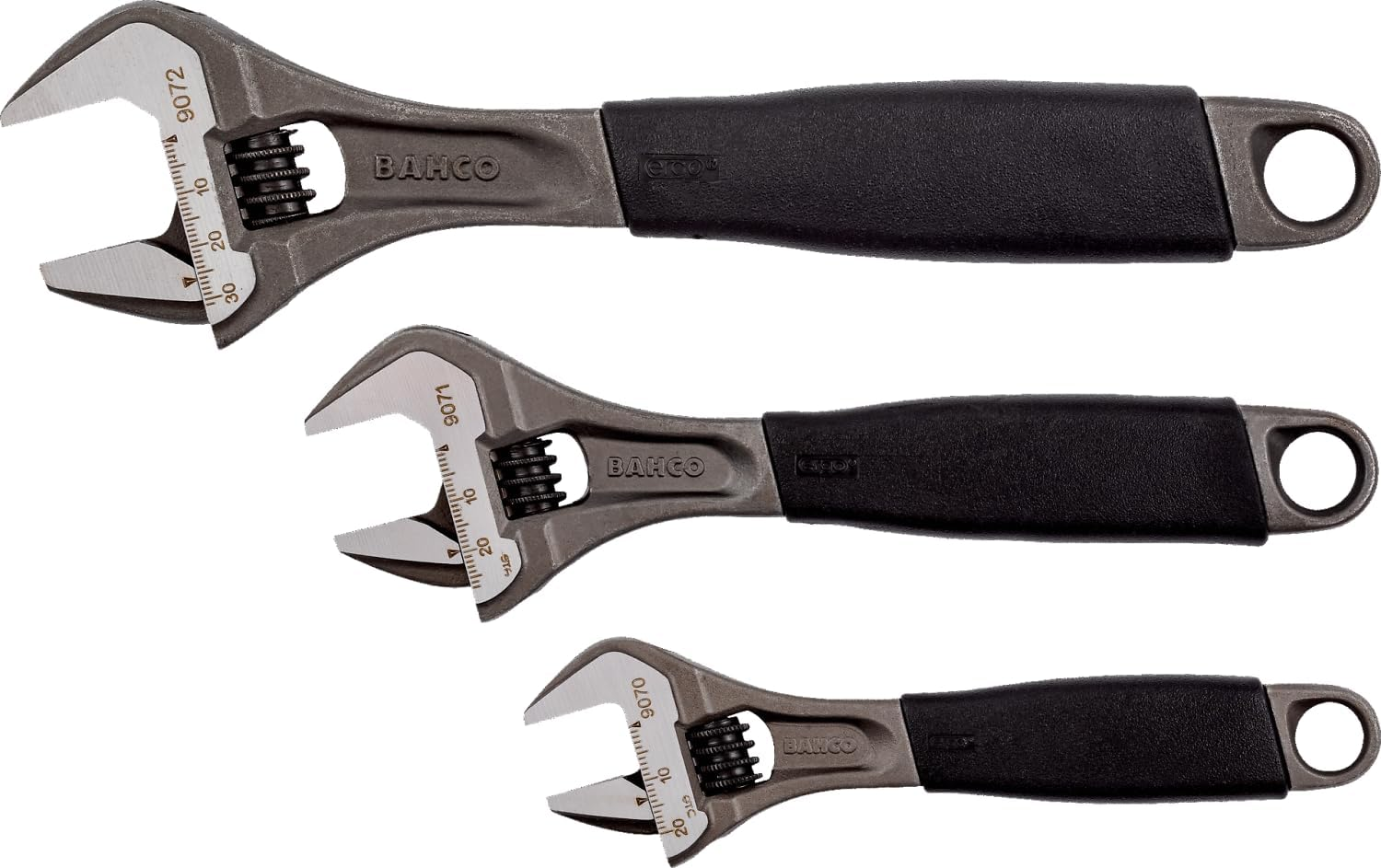 Bacho Alloy Steel Metric Adjustable Wrench Set (Pack of 3)