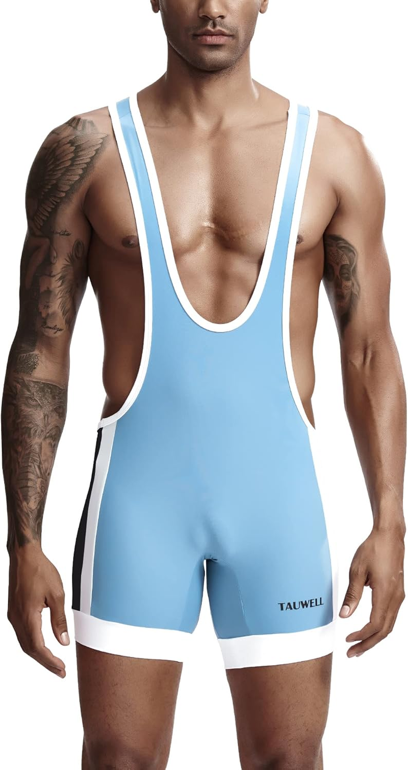 Wrestling Singlet for Men Wrestling Leotard Silky Smooth Bodysuit Active Underwear Supporters Slim Fit Jumpsuits image number 6