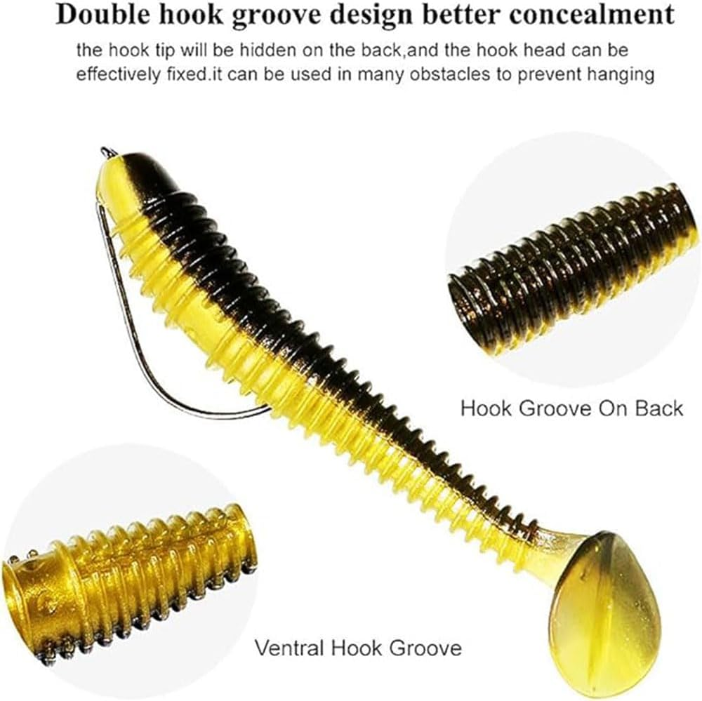 50Pcs Paddle Tail Swim Baits, Durable Soft Plastic Swimbait Paddle Tail Swimbait Soft Fishing Lures,Bass Trout Walleye Crappie Fishing Bait for Saltwater/Freshwater image number 3