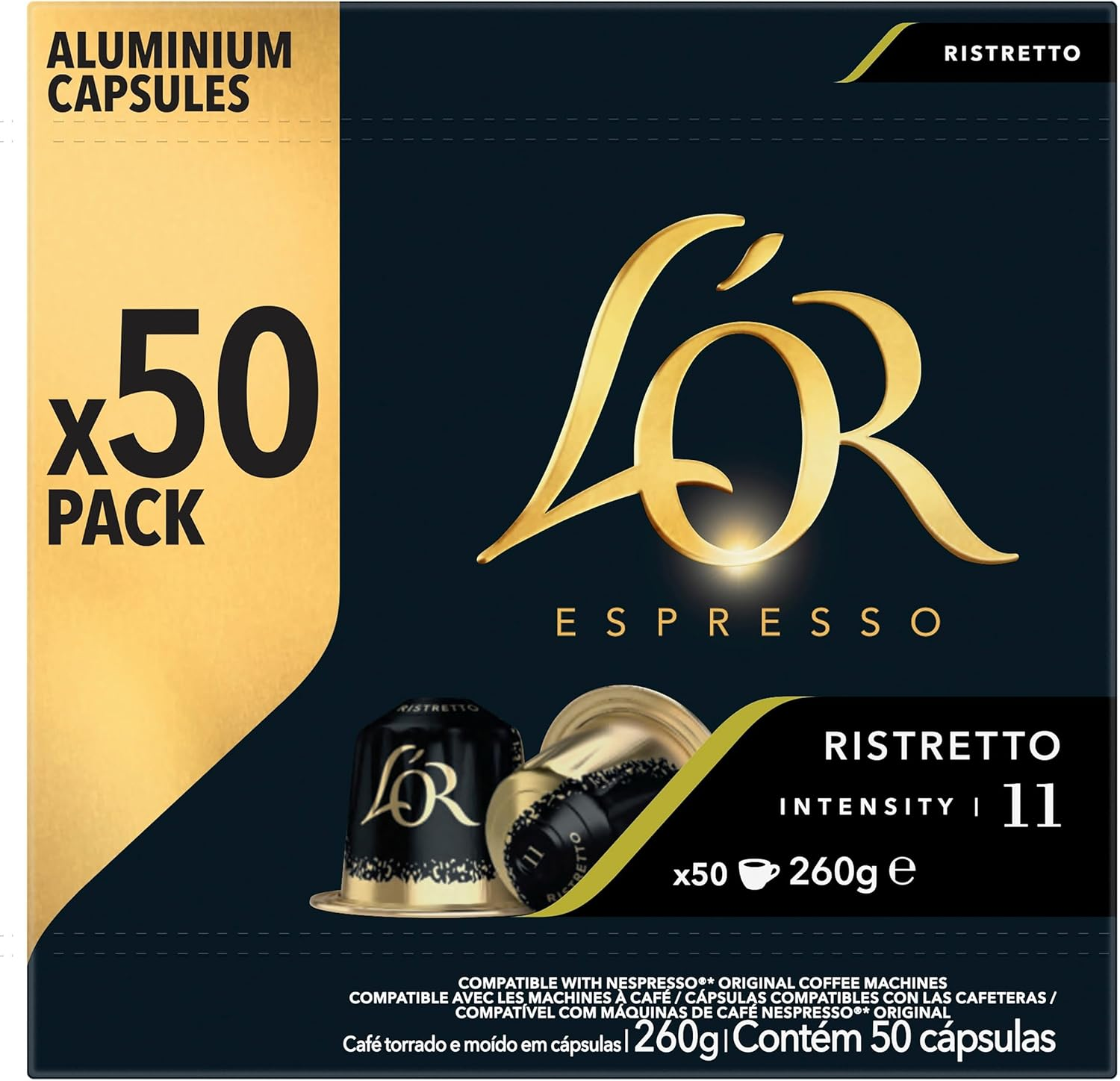 L'OR Espresso Ristretto 50Pk X5 image number 1