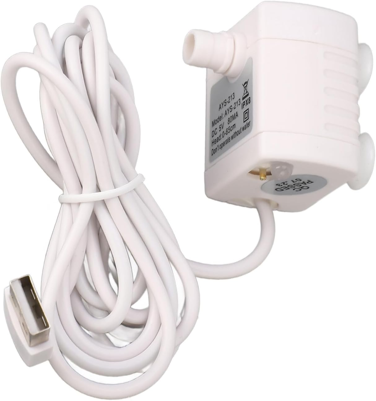 Mini Cat Fountain Pump, Removable USB Powered Pet Water Fountain Pump Adjustable 5V for Replacement image number 1