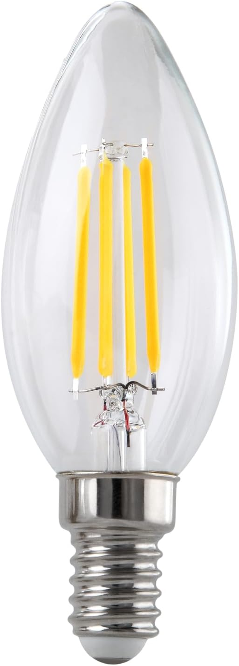 Candle Shape LED Filament Lamp E14 Base 4W 3000K Warm White Glass Bulb Globe 450 Lm 360&deg; Beam Angle SAA (1)