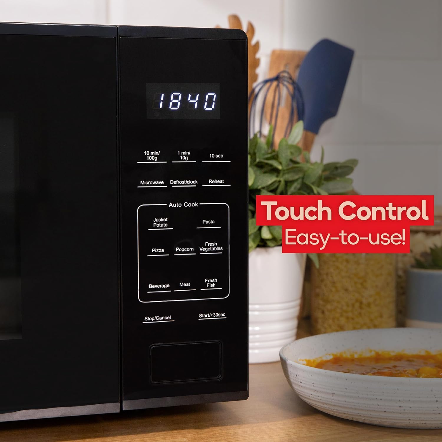 Russell Hobbs Family Size 25L Digital Microwave, RHMT2516B, 8 Auto Cook Menus, Touch Control Panel, 10 Power Levels, Black image number 3
