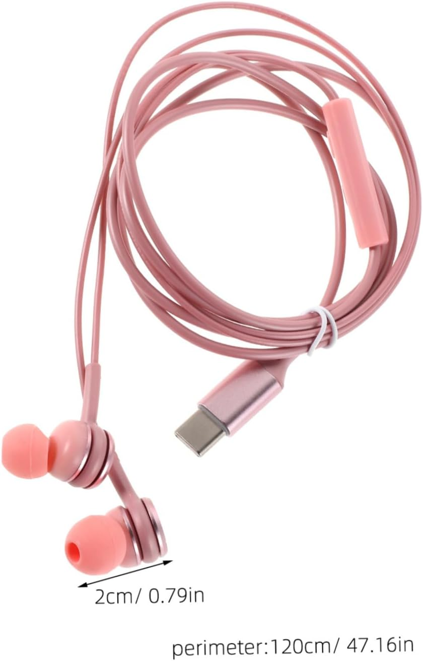 POPETPOP Noise Cancelling Music Headphones Wire Earbuds Type-C Interface for Travel and Phone Calls Material image number 1