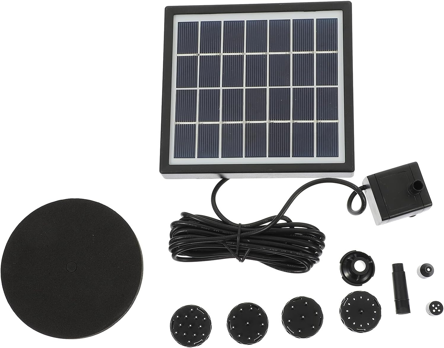 Solar Fountain Water Pump for Garden Pool Decoration Small Outdoor Floating Pump with Stainless Steel Plastic Material Suitable for Home Rockery and Fountain Oxygen Aeration