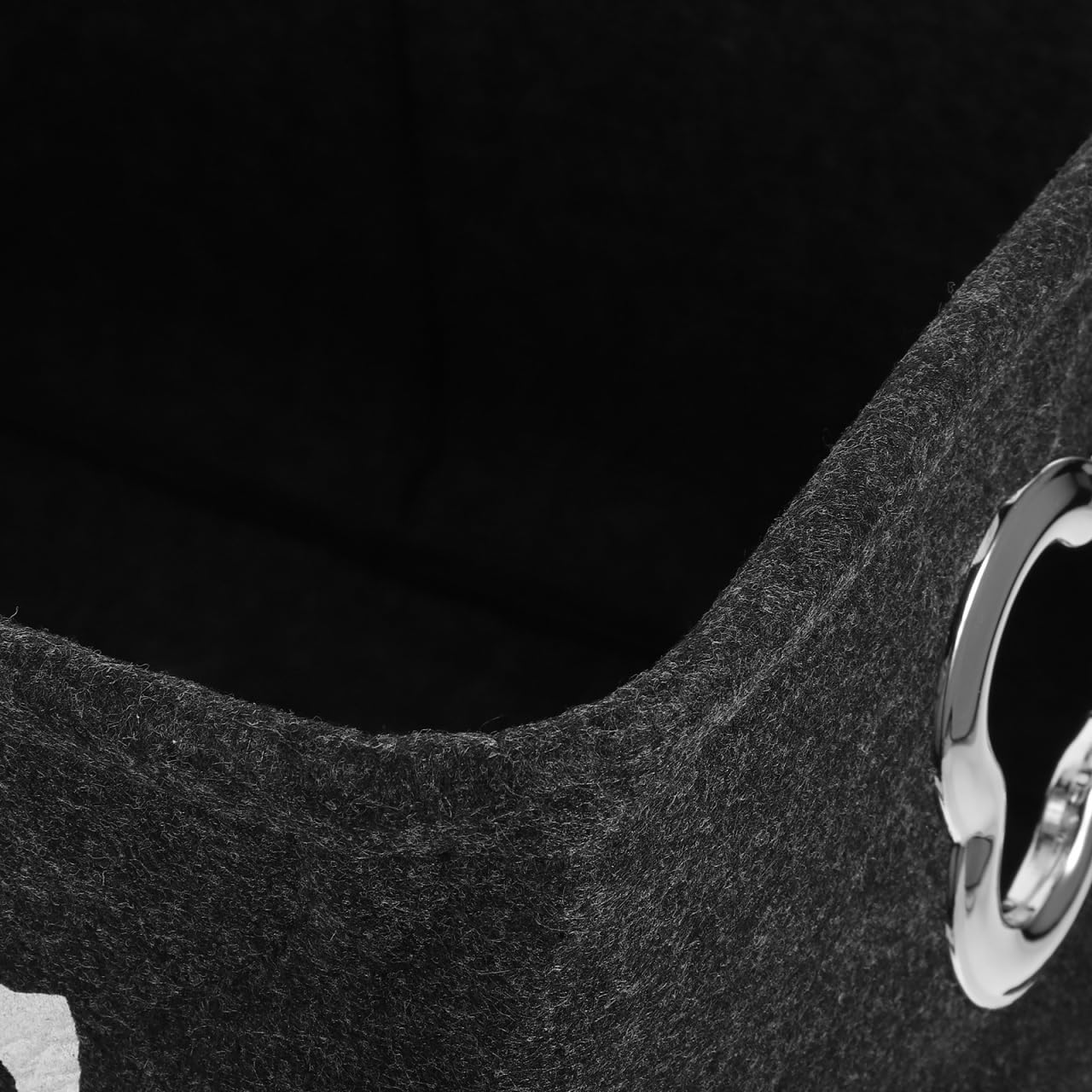 Alasum Dog Toy Storage Box Felt Basket with Metal Handles 15.35X11X8.66 Inches Lightweight Organizer for Pet Supplies and Kids Toys Home Storage