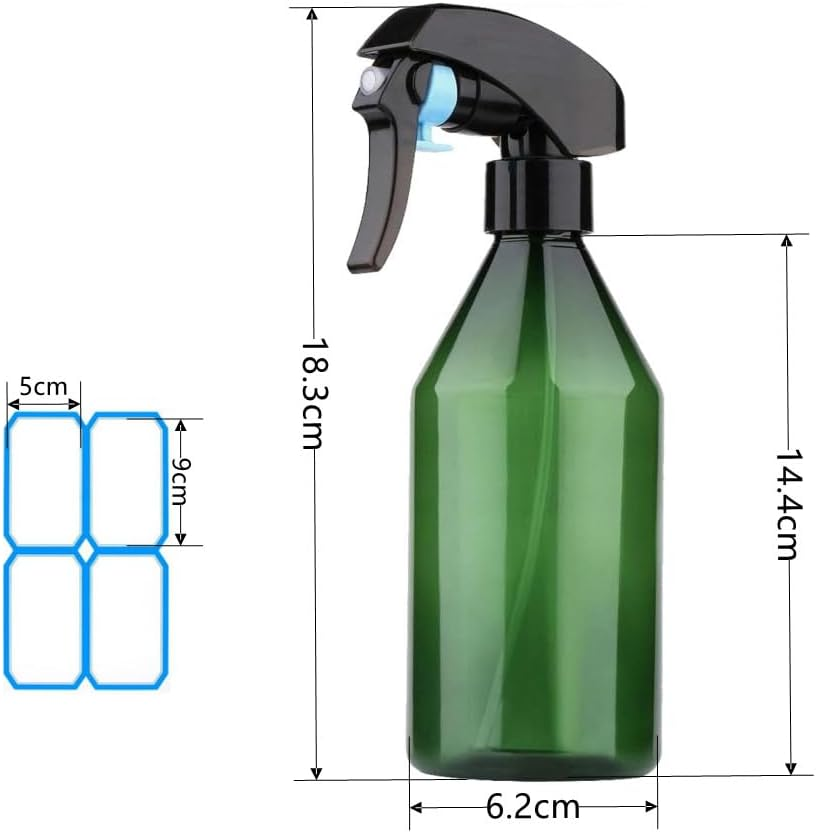 2 Pcs Plant Mister Spray Bottle, 300Ml/10Oz Fine Mist Plant Atomizer Watering Sprayer Bottle,With Top Pump Trigger Water,With Two Sheets of 4-Grid Label Paper,For Gardening Cleaning Solution image number 3