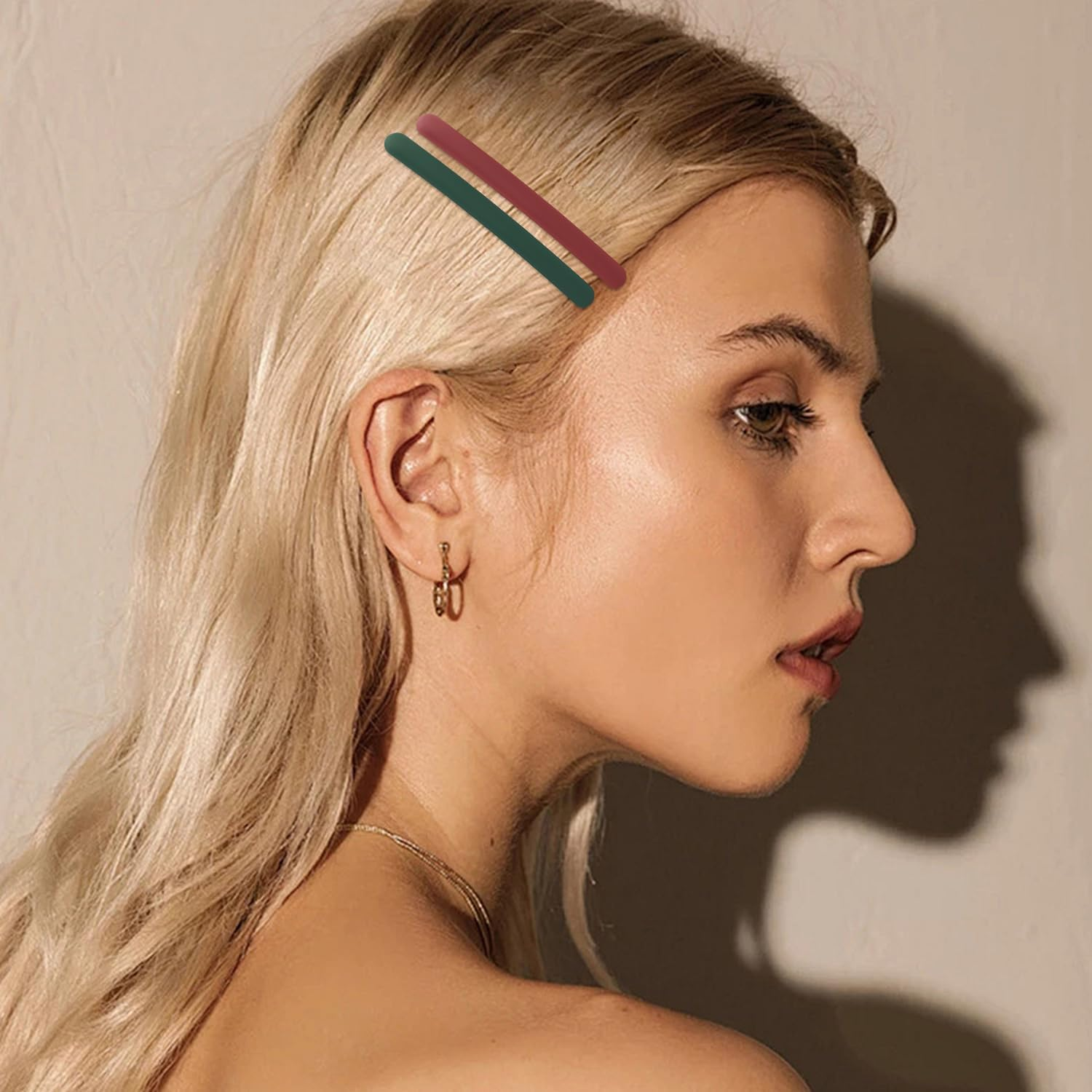 6PCS 9Cm Long Matte French Hair Clips Colored Duck Bill Hair Clips French Clasp for Girls Women Hair Accessories (3 Color 01) image number 6