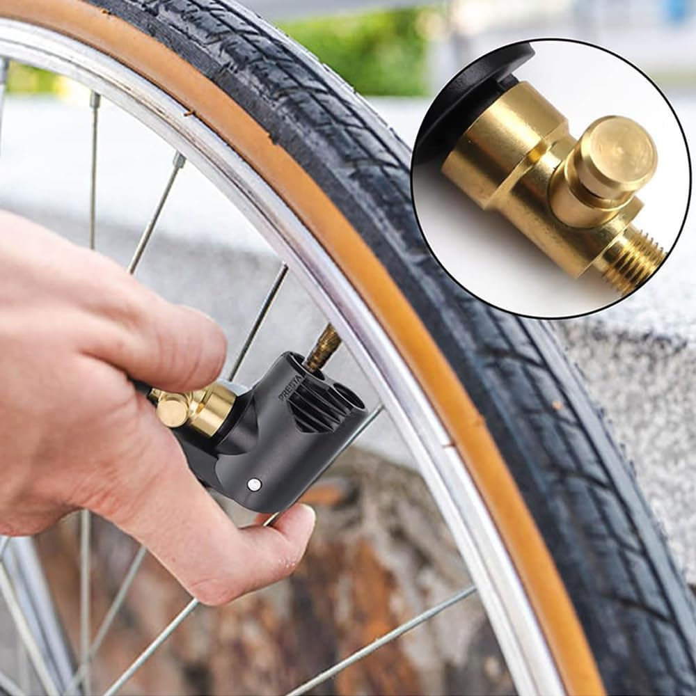 1 Pcs Car Mounted Inflation Pump Conversion Nozzle,2 in 1 Car Tyre Air Chuck,Pump Head with Bleed Valve,American Mouth French Mouth Inflation,Suitable for Cars,Motorcycles,Bicycles,Electric Vehicle image number 1