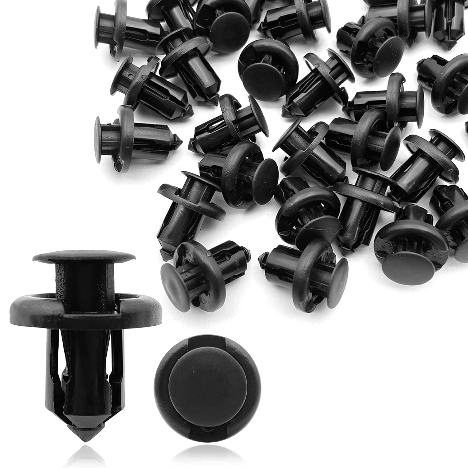 20Pcs Front Bumper Push-Type Retainer Clips, 10Mm Fender Liner Clip Compatible with Honda CR-V Accord Civic Acura 91503-SZ3-003 Nylon Clip Fasteners Pin Screws image number 3