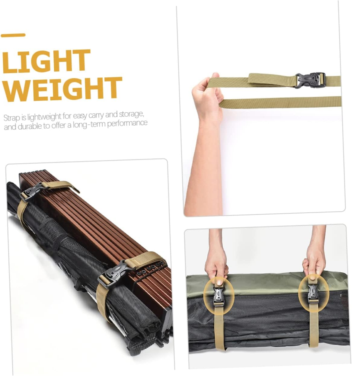 SHERCHPRY 4Pcs Strong Luggage Connectors Straps Suitcase Straps Ratchet Belt for Travel Gear Storage image number 4