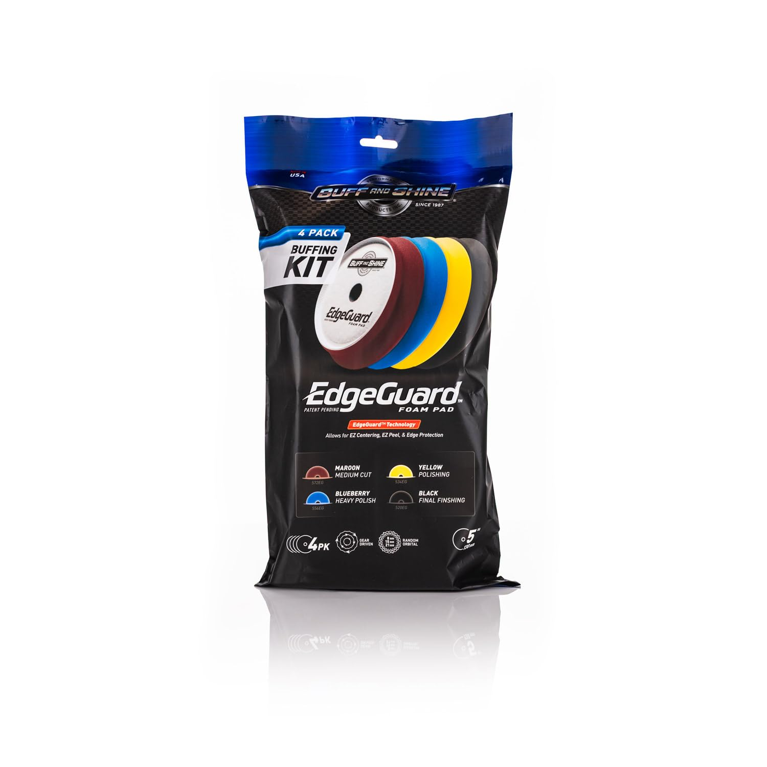 Buff and Shine - Edgeguard Foam Buffing Kit - Multicolor - 5" - Pack of 4 image number 4