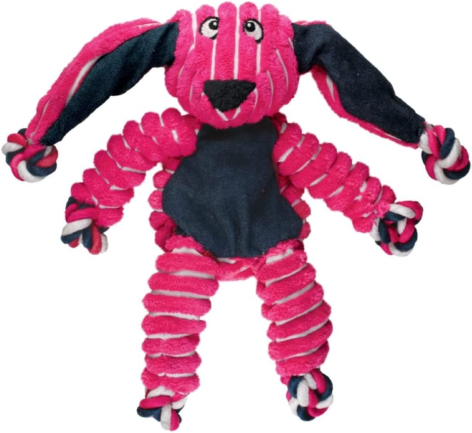Kong Floppy Knots Bunny Dog Toy, Small/Medium, Red