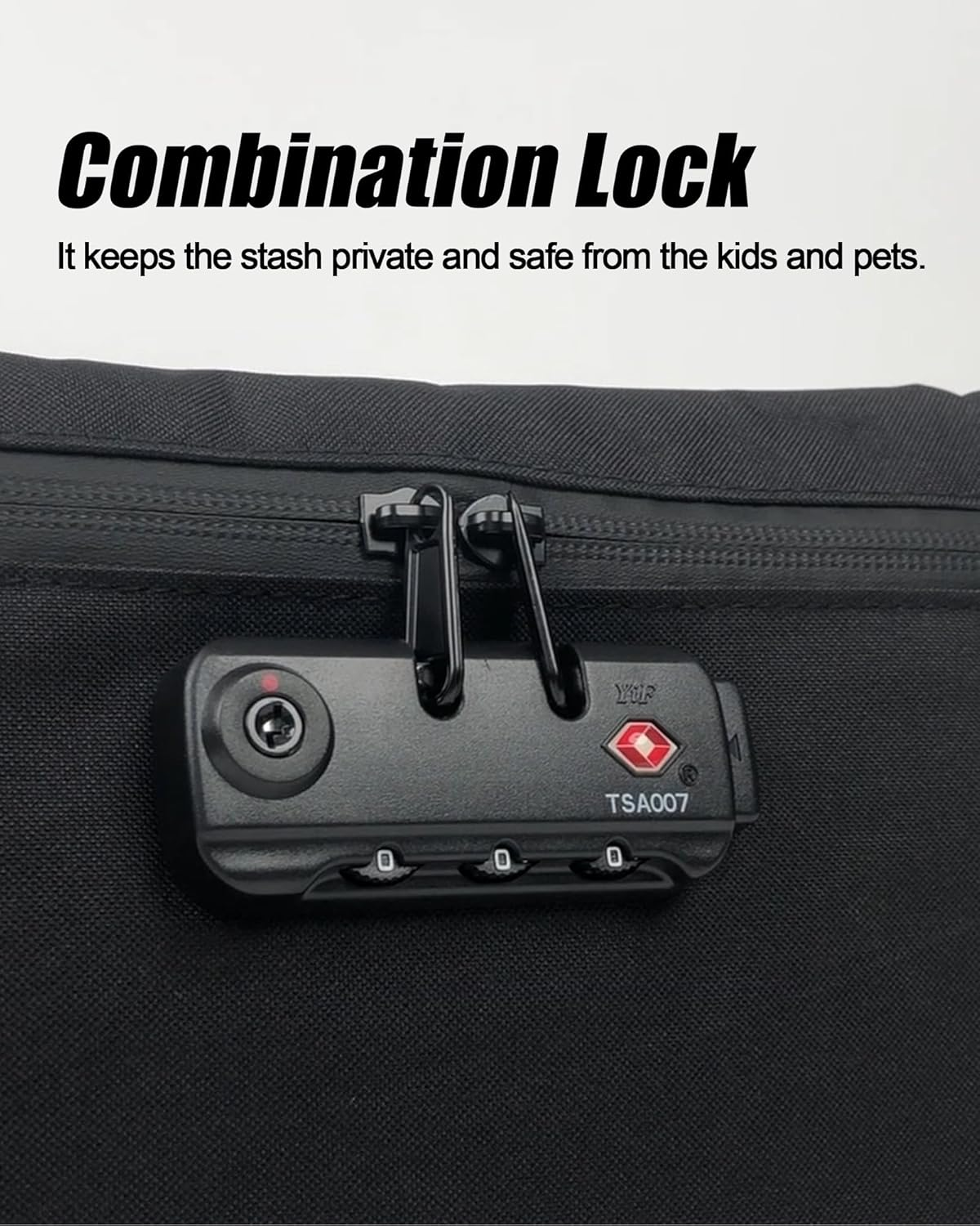 FIREDOG Smell Proof Bags, Smell Proof Pouch with Lock for Travel Storage (9.5 X 6.5 Inch, Black) image number 4