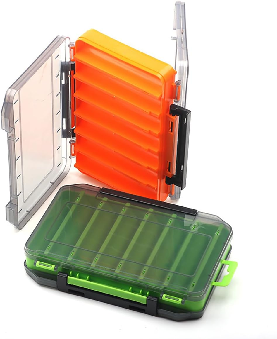 AIMALL 14-Compartment Fishing Tackle Box, Dual-Sided, Lightweight Lure and Hook Organizer, Portable Storage Solution for Anglers - Blue-S image number 7