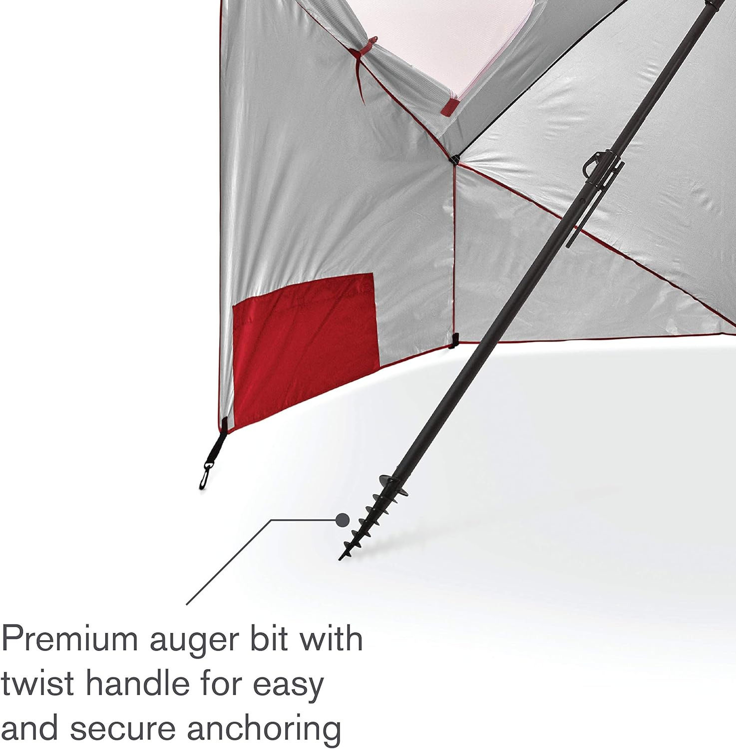 Sport-Brella Premiere XL 9-Foot Umbrella - Heavy-Duty 1.25" Center Pole & Twist Handle Auger - UPF 50+ Sun Protection - Privacy Side Panels, Zippered Windows & 2 Interior Pockets - Carry Bag Included image number 1