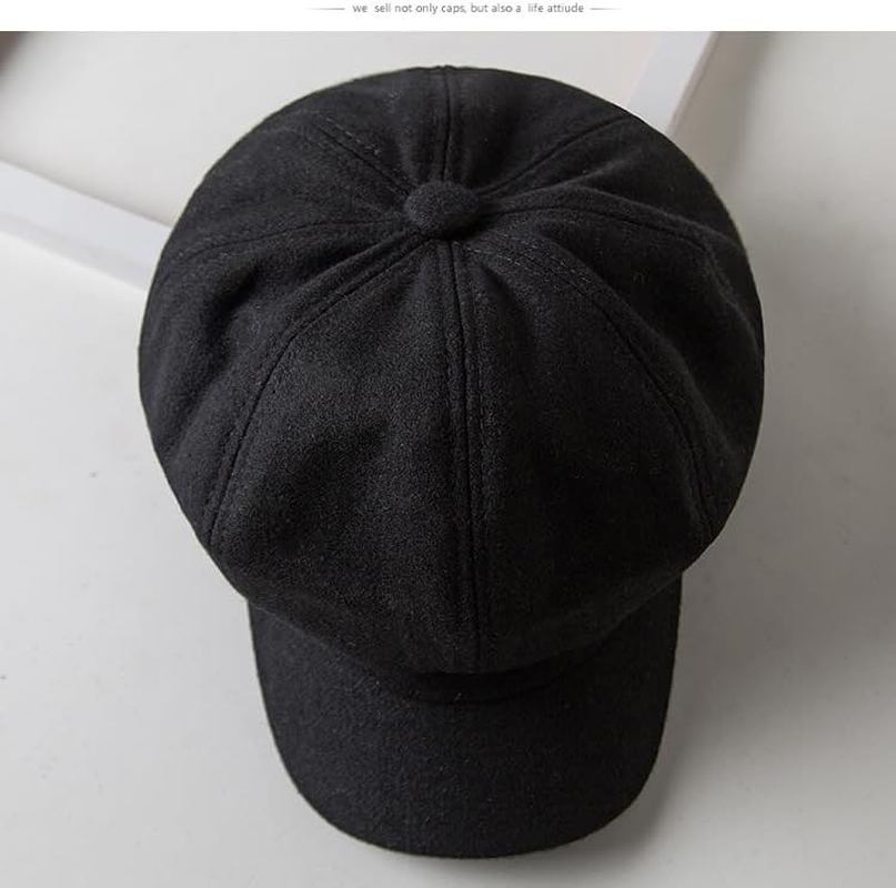 Women'S Beret Newsboy Hat - Vintage 8 Panels Cabbie Hat Boy Cabbie Hat Newspaper Boy Hat(Size:M) image number 3