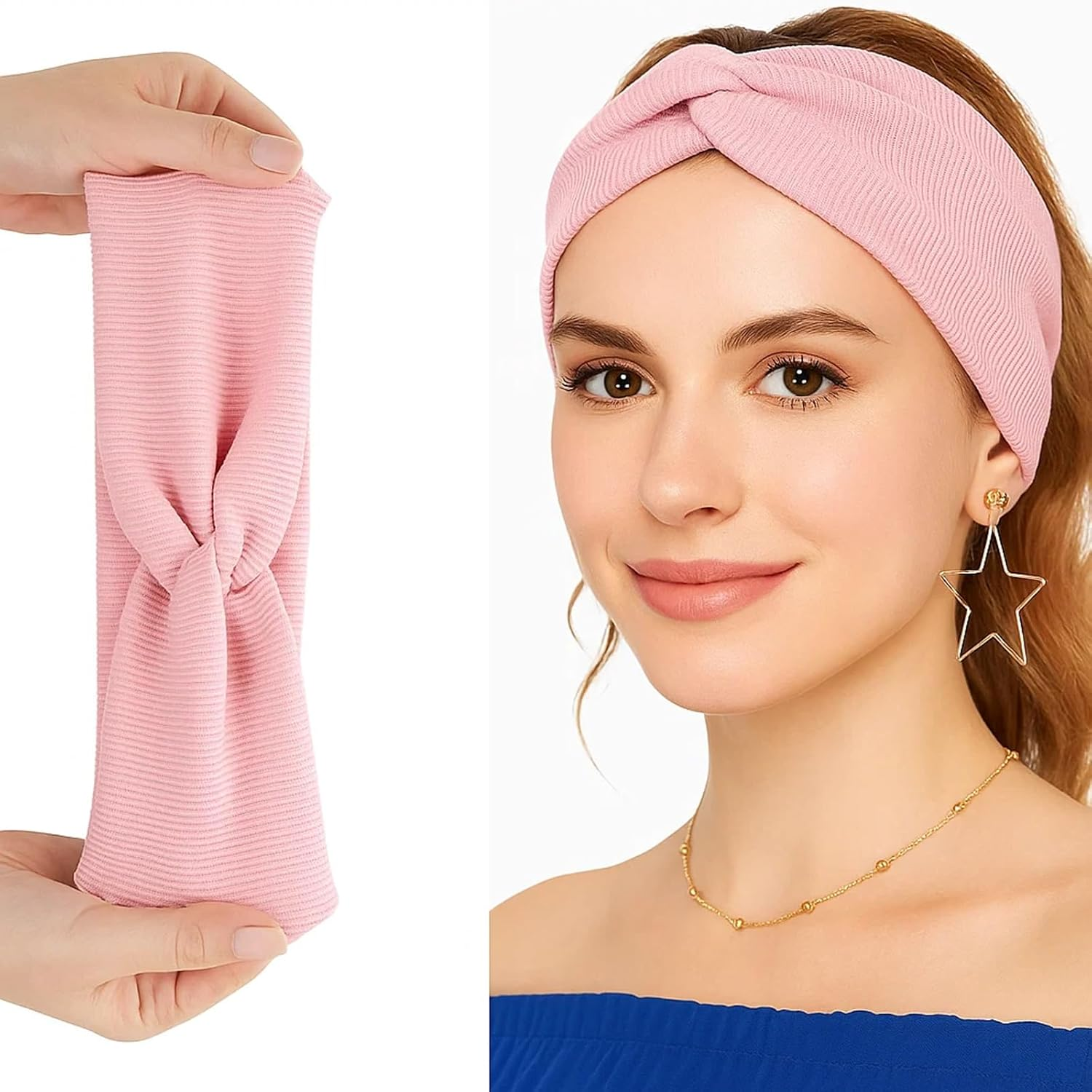 4 X Women'S Headbands, Breathable Headbands for Summer, Can Be Used as a Christmas Gift, for Women, Elastic Hair Bands for Yoga and Everyday Sports Scenes image number 5