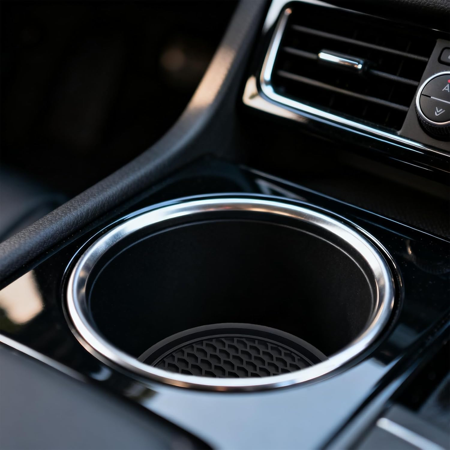 Car Accessories Interior, 4PCS Universal Non-Slip Car Cup Coaster for Automotive, Car Interior Accessories Embedded Ornaments Cup Holders (Black) image number 5
