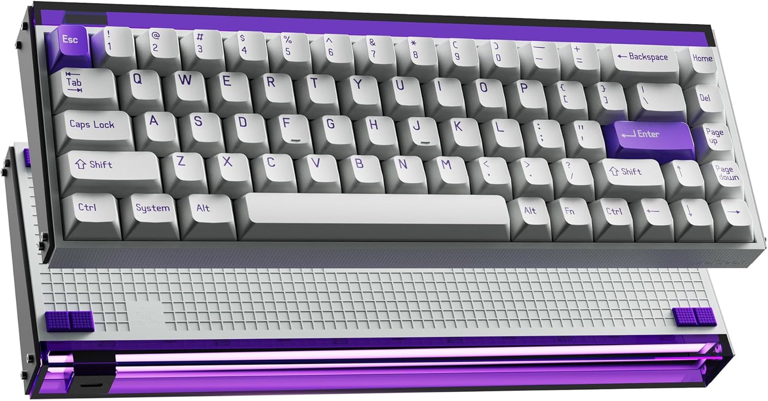 Melgeek MADE68 Pro Wired Keyboard, Hall Effect Magnetic Switch Gaming Keyboard, 65% Compact Rapid Trigger, Hot-Swappable, RGB Snap Tap & Adjustable Actuation, Online HIVE Custom (Pink)