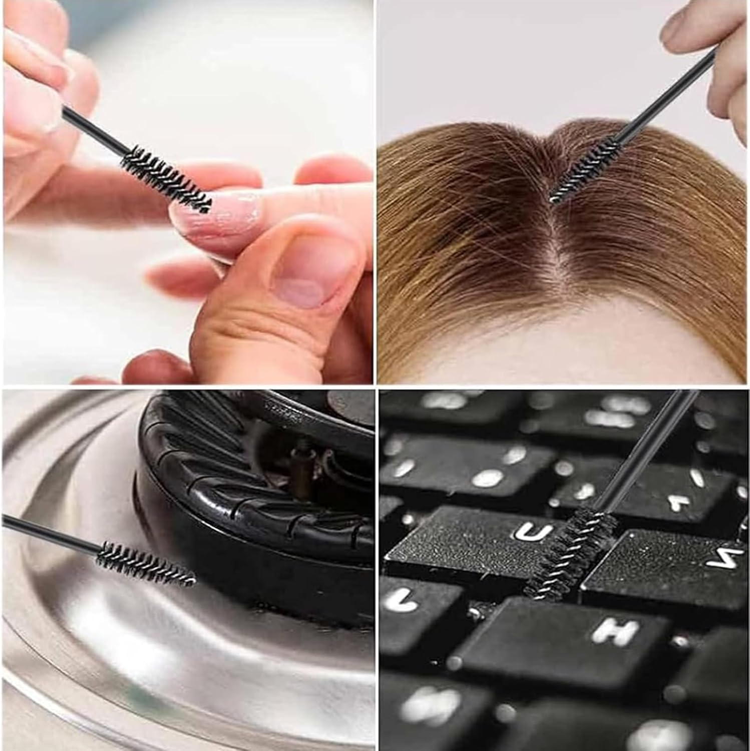 Disposable Mascara Wands, Lash Brush ，150 Pcs Black Eyelash Brushes, Eyebrow Brush Makeup Brush Tool for Eyelash Extension Eyebrow and Makeup Color image number 3