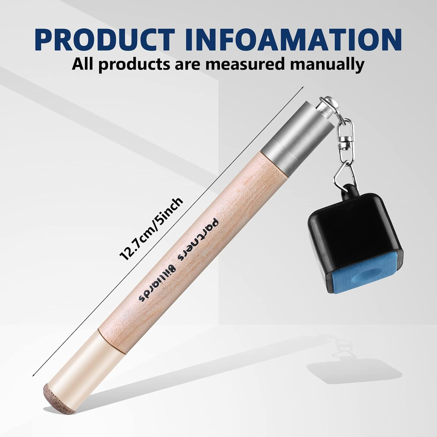 Pool Cue Chalk Holder for Billiards: 2 Pcs 2 in 1 Pool Chalk Holder, Pool Cue Chalk Holder with 4Pcs Pool Chalk Cubes, Portable Cue Chalk Holder, Pool Chalk Holder for Sport Game Tournament Home Hobby image number 6