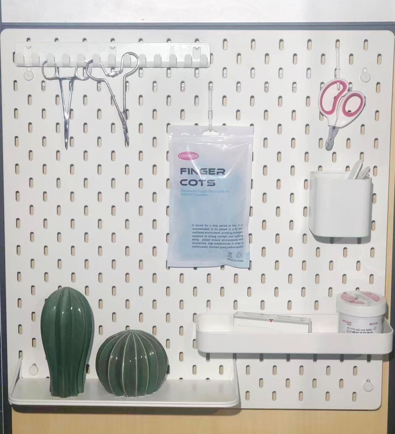 100Pcs Large Size Disposable Nitrile Finger Cots, Finger Stall Manicure Painting Household Cleaning Office Laboratory Finger Prerotection Sleeves Not Allergic (Blue) image number 2