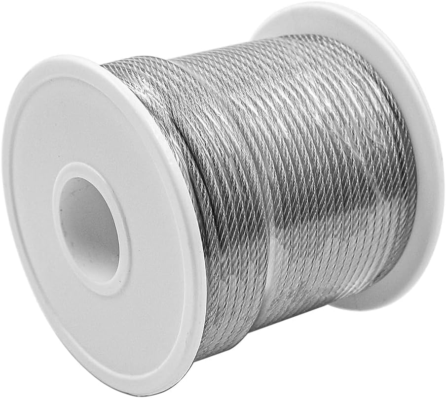 ZONADA 30M 2Mm PVC Coated Stainless Steel Wire Rope Kit with Turnbuckle Tensioner &ndash; Garden Plant Support Cable, Heavy Duty Catenary Wire, Railing System, Metal Cable Kit image number 5