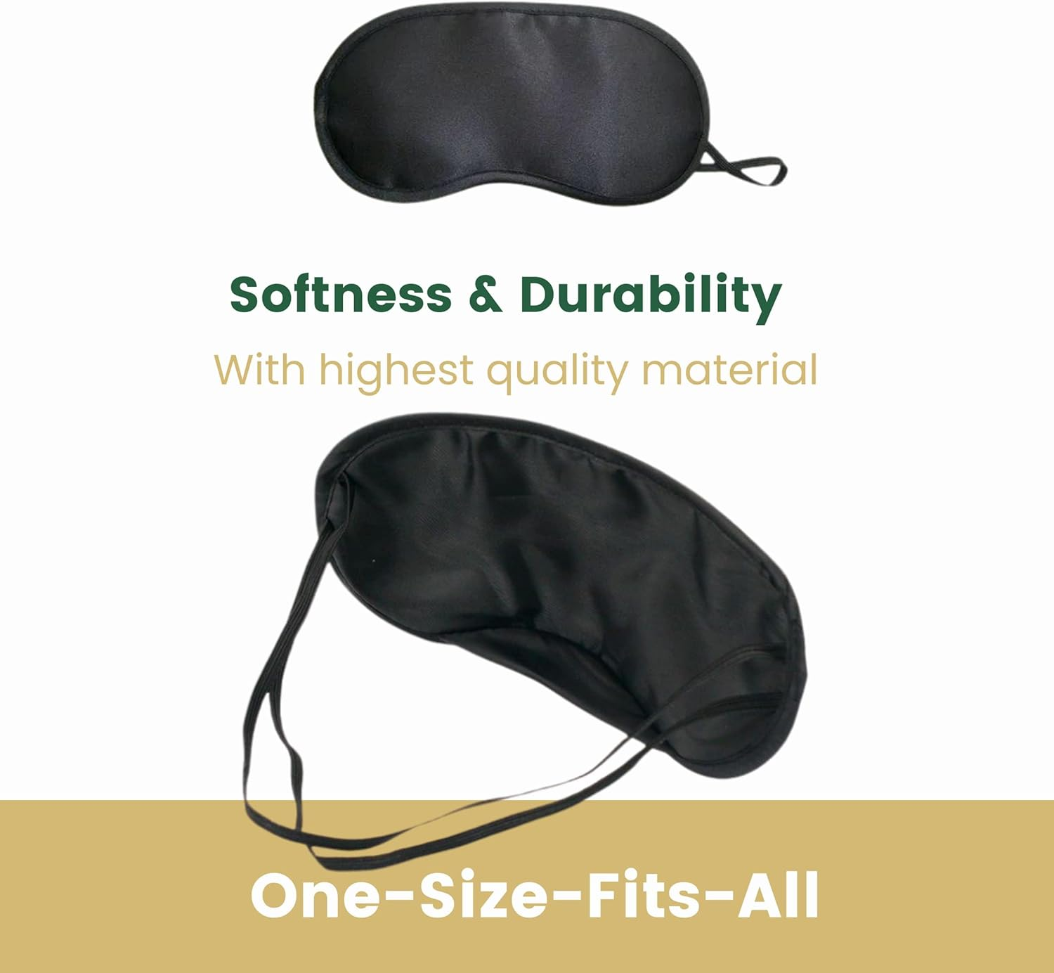 3Pcs Comfortable Soft Sleep Eye Mask Shade Cover Lightweight Sleeping Blindfold for Men and Women, Suitable for Travel Sleep or Party Supplies (Black) image number 2