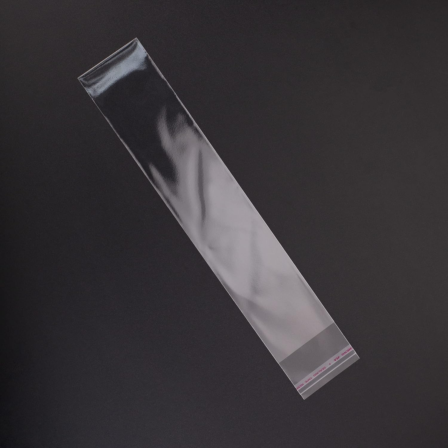 AIRSUNNY 200Ct Clear Adhesive Small Cello Bags 2X10- Self Sealing OPP Plastic Bags for Bakery Cookies Christmas Halloween Party Decorative Gift (2'' X 10'') image number 1