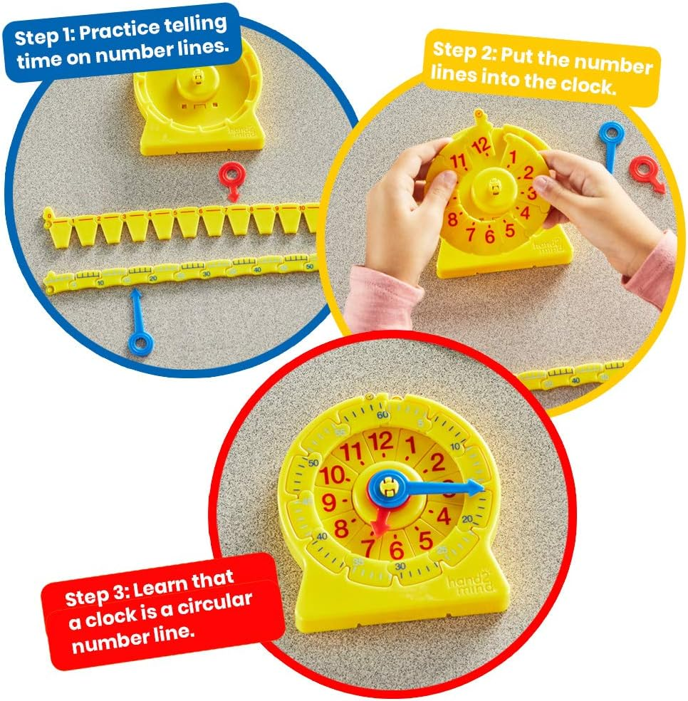 Learning Resources 24 Hour Display Clock Single Set for Students 92290 image number 3