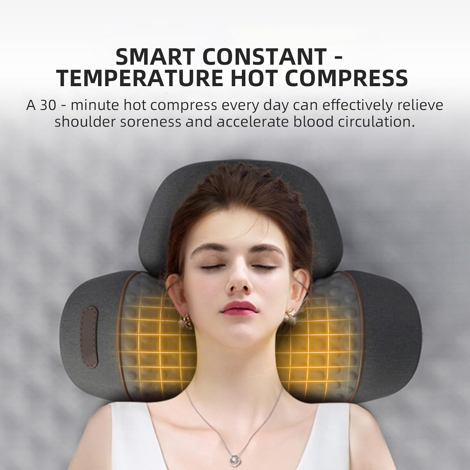 Callixethera Pillow Traction Massager 2025 New for Hump - 3-In-1 Cervical Neck Pillow with Heat Therapy, Memory Foam for Neck Pain Relief, Ergonomic Neck Massager for Shoulder Back (Black) image number 2