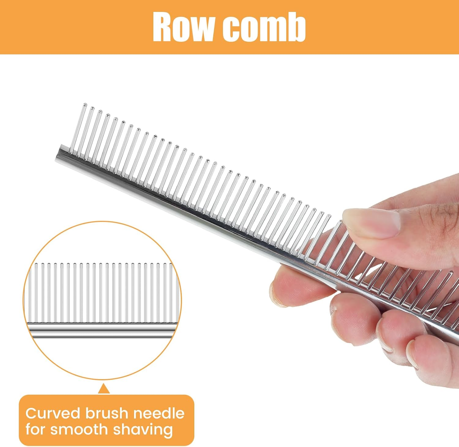 2Pcs Self-Cleaning Slicker Brush for Dog & Cat, Pets Grooming Comb Kit,Pet Massage Brushes,Stainless Steel Pet Hair Combs Removes Tangles Loose,Multipurpose Tassel Grooming Tool for Knitting Cord Rope