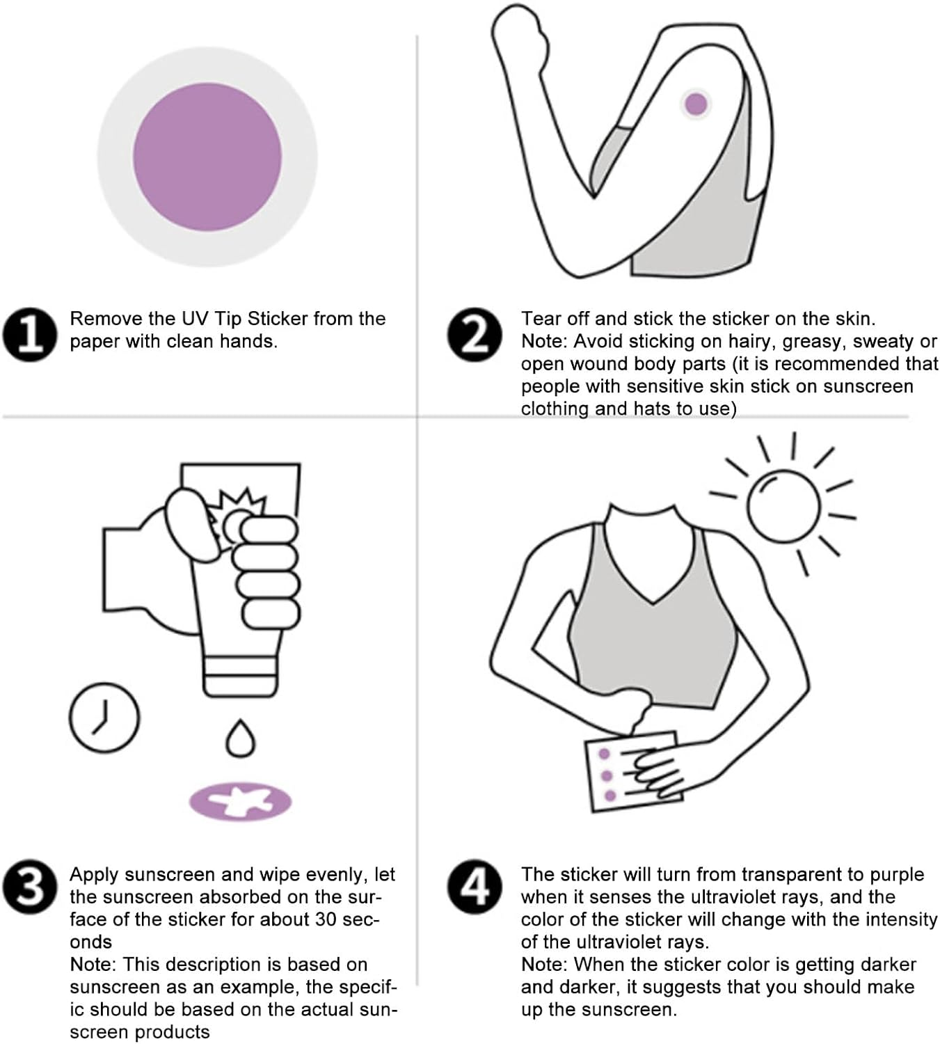 UV Detection Stickers for Sunscreen, Reusable Flower Shaped Sunblock Patches with UV Reapply Reminder, 120PCS Sunscreen Patches, Reusuable Sunblock Patches image number 1