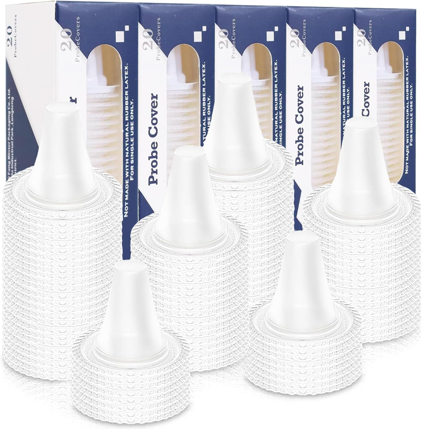 100 Pack Ear Thermometer Probe Covers, Disposable Refill Lens Filters Caps Compatible for All Braun Models Digital Thermometers Sleeve (100) image number 5