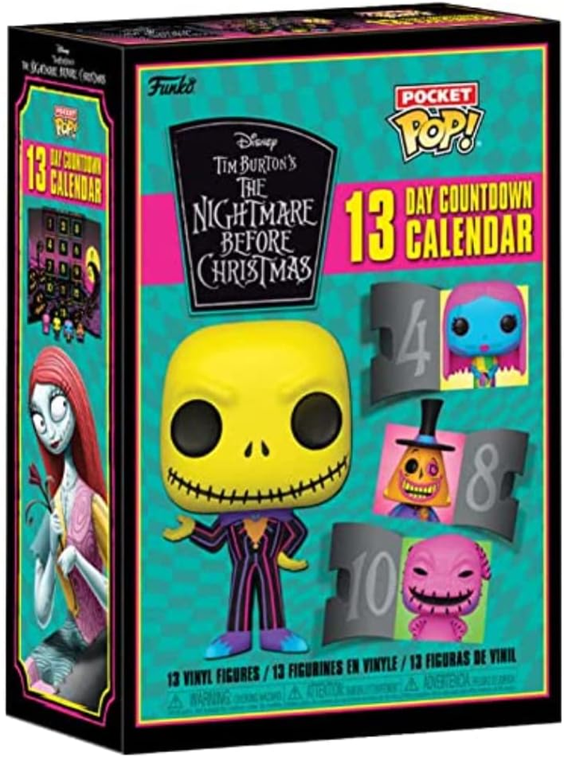 FUNKO ADVENT CALENDAR: 13 Days- the Nightmare before Christmas(Blklt), Multicolored (63959) image number 1