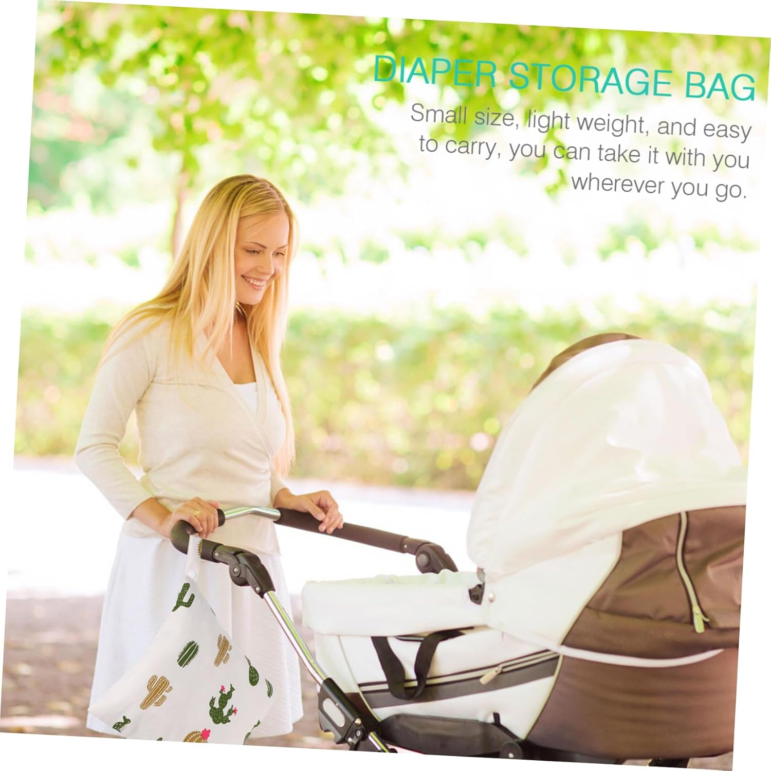 Ifundom 2Pcs Wet Dry Bags for Diapers Breast Pump Parts Stylish and Practical Storage for Pool Travel and Daycare Random Styles Cactus Alpaca image number 2